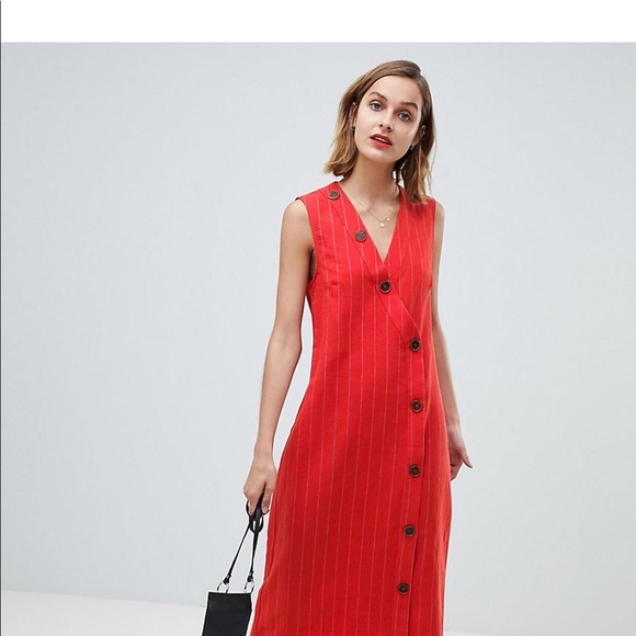 Mango Dresses & Skirts - MNG by Mango Button Down Midi Dress Sz 6 NWOT